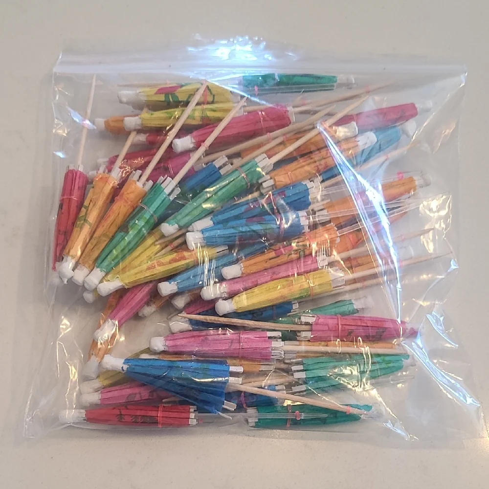 Colorful Cocktail Umbrellas. NEW